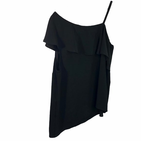 Torrid Black Georgette One Shoulder Top - Picture 6 of 6